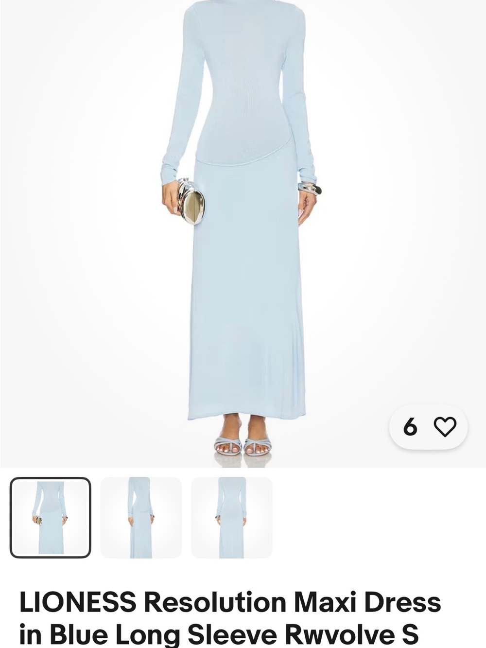 Lioness Pale Blue Long-Sleeve Maxi Dress